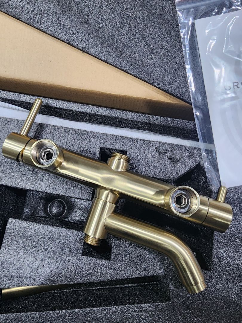 Приобрести grocenberg душевая система, матовое золото gb7099mg