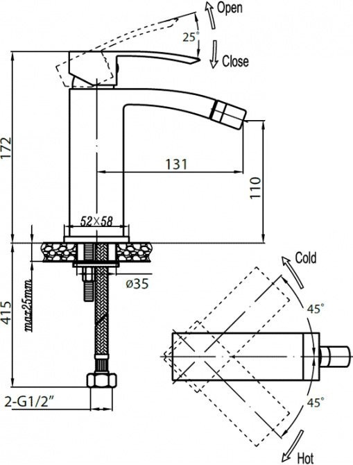 Приобрести cezares смеситель для биде quattro, хром quattro-c-bs-01-w0