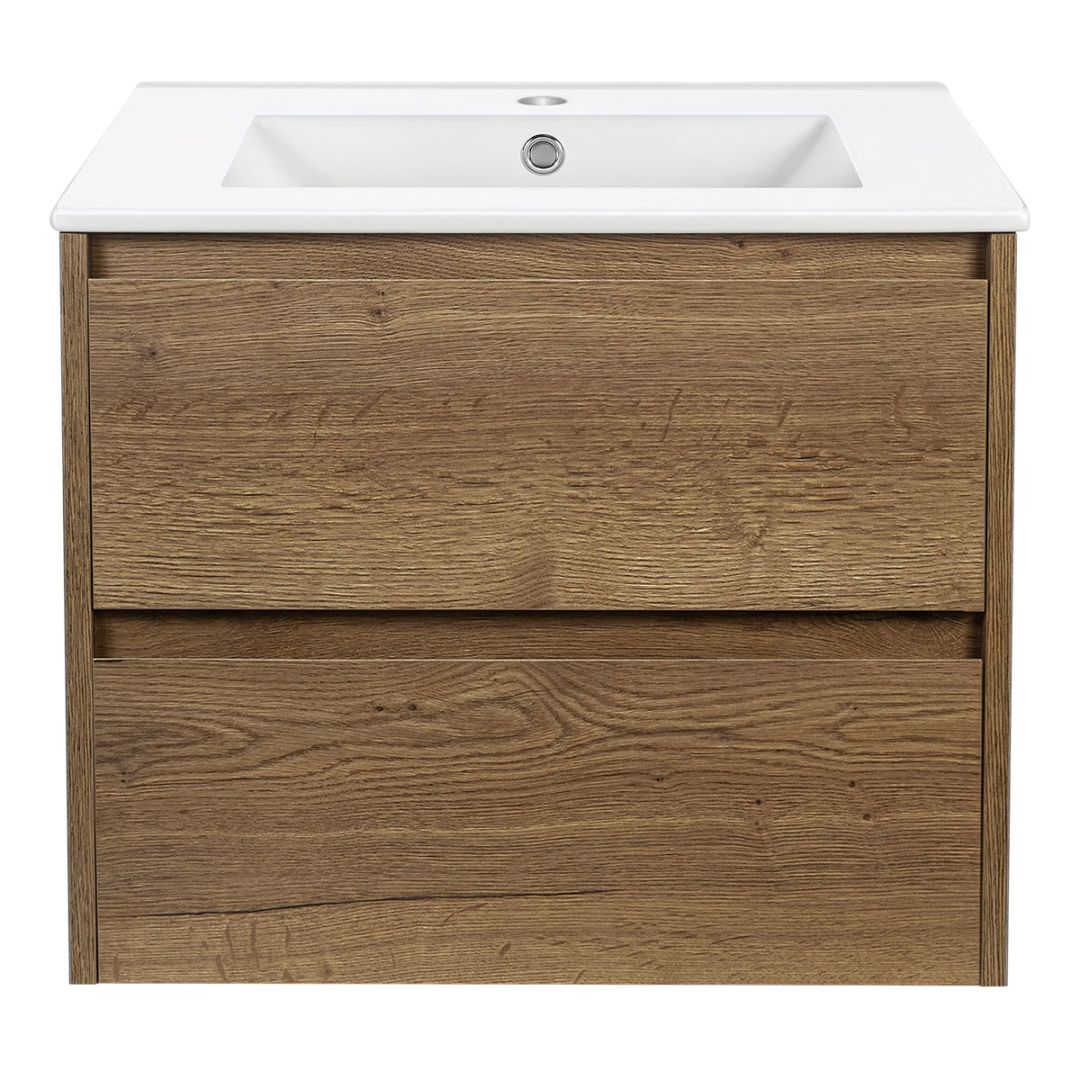 Приобрести vincea тумба подвесная gio 60 см, дуб табак с белой раковиной vmc-2g600to;vbs-13960
