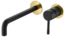 Boheme Смеситель для раковины Uno, настенный, черный\золото 465-BG
