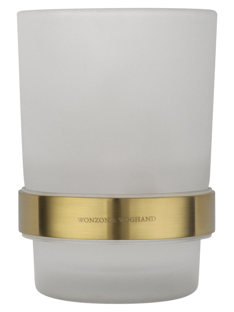 Приобрести стакан для зубных щеток с держателем wonzon & woghand graffity, брашированное золото (ww-9321-bg)