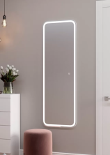 Continent Зеркало с подсветкой Loren 45х135 см, белое
