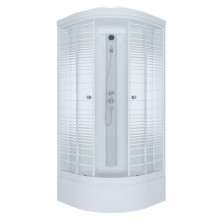 Тритон Душевая кабина Стандарт В1 Аква Полосы 90х90 см, белая с узором Щ0000025436