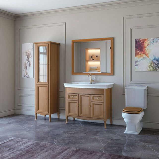 Приобрести caprigo тумба с раковиной lion 100 см, светлое дерево, экошпон