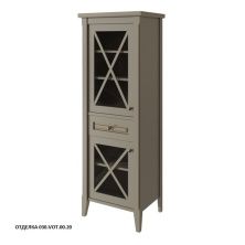 Caprigo Пенал NAPOLI 55 см, левый, серый, эмаль