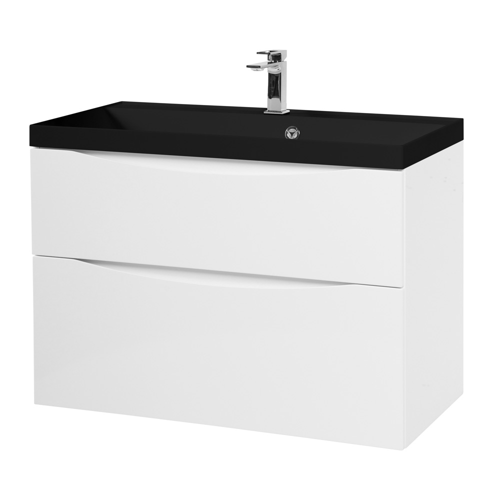 Приобрести belbagno тумба с раковиной marino-h60 90 см, подвесная bianco lucido, черная раковина
