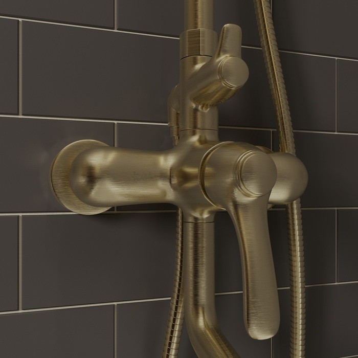 Приобрести iddis душевая система oldie, круглая d-206мм, бронза oldbr3fi06