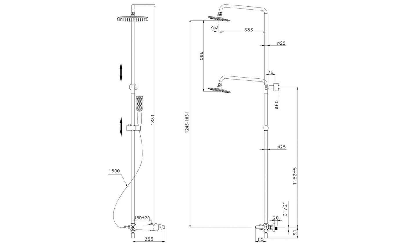 Приобрести lemark душевая система swan, черный\золото lm5462bg