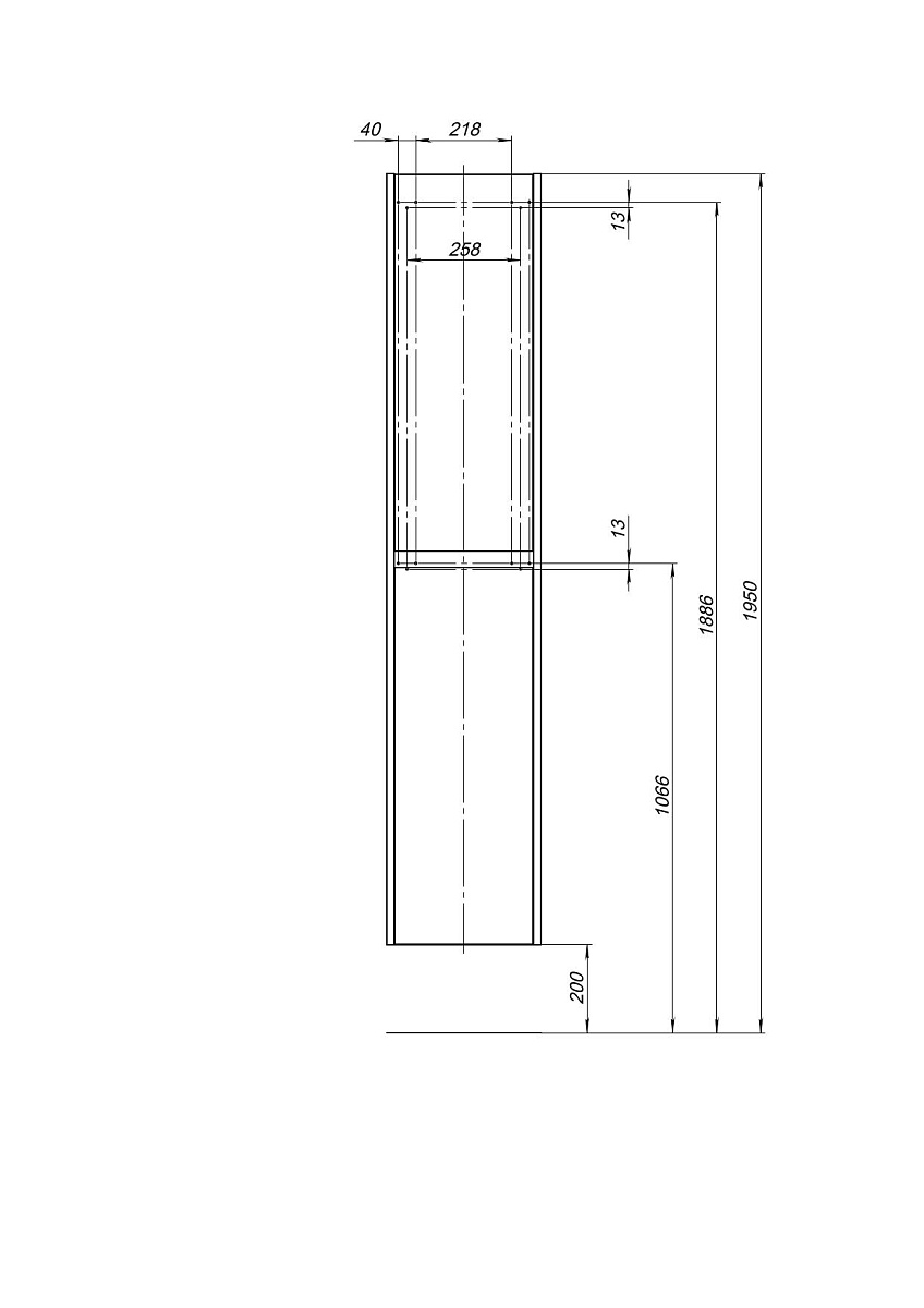 Приобрести aquanet пенал nova lite 35 см, дуб рошелье