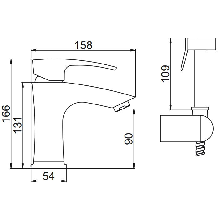 Приобрести gerhans смеситель для раковины k14 с гигиеническим душем, хром k11214