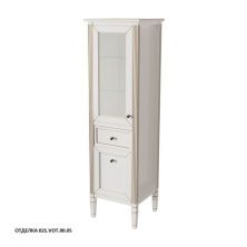 Caprigo Пенал ALBION 46 см, левый, белыя, эмаль