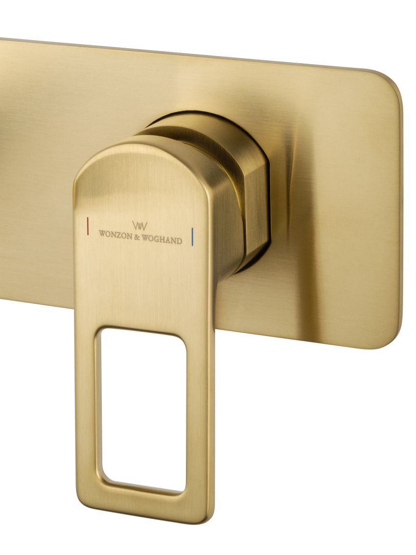 Приобрести смеситель для раковины встраиваемый wonzon & woghand frame, брашированное золото (ww-88869010-bg)