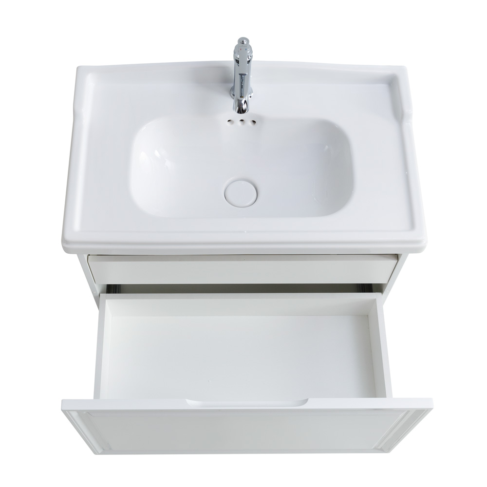 Приобрести cezares тумба подвесная с раковиной giubileo 80 см bianco lucido, белый глянец giubileo-800-1c-so-bl