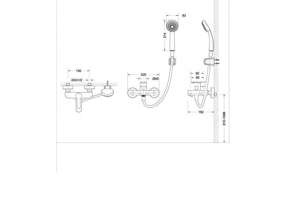 Приобрести stream cмеситель для ванны с коротким изливом и душевой лейкой