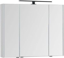 Aquanet Зеркальный шкаф Латина 90 см, белый