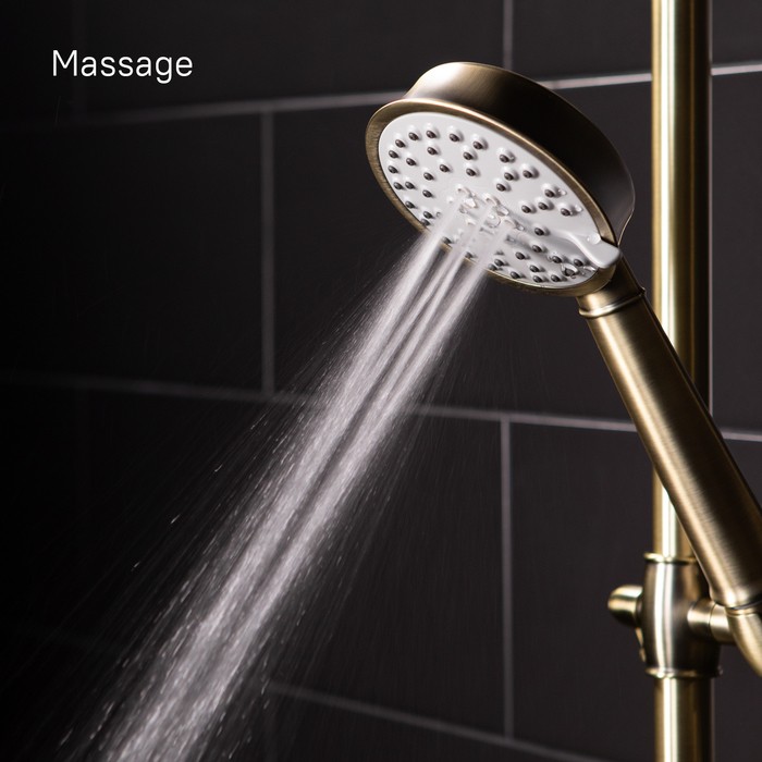 Приобрести iddis душевая система oldie, круглая d-206мм, бронза oldbr3fi06