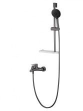 Смеситель для ванны с душевым гарнитуром WONZON & WOGHAND ALFA, Темный графит (WW-AE3201-BGG)