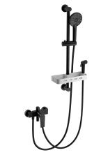 Смеситель для душа с гарнитуром WONZON & WOGHAND, Черный матовый (WW-A31003-MB)