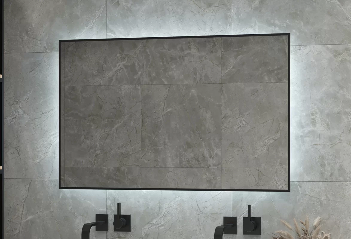 Приобрести continent зеркало с подсветкой amer 120х70 см, черное