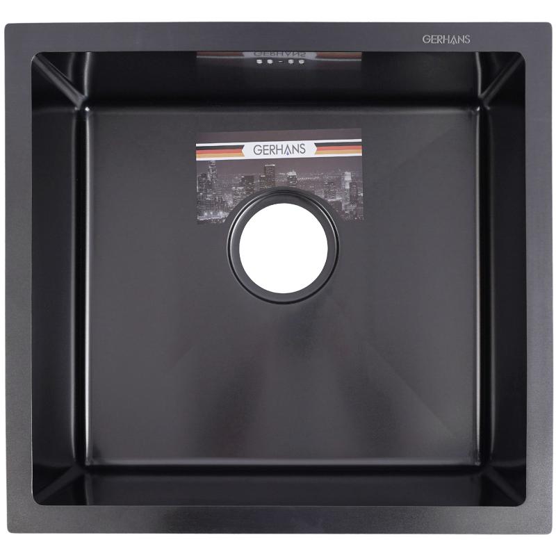 Приобрести gerhans кухонная мойка 44х44 см, под столешницу, графит