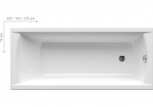 Акриловая ванна Ravak Classic 170х70 см C541000000