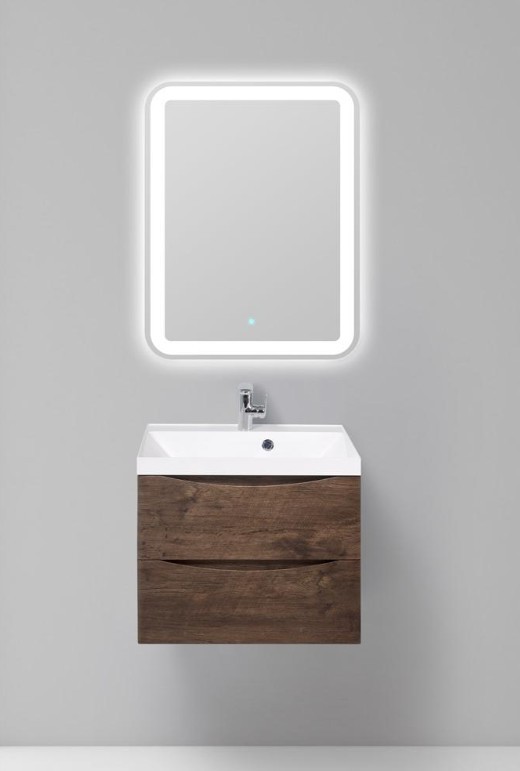 Приобрести тумба подвесная с раковиной belbagno marino-700-2c-so-rw-p 70 см, rovere moro