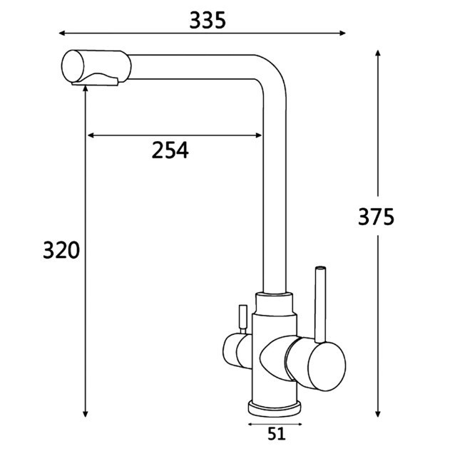 Приобрести смеситель для кухни vieir kitchen 375 мм, с подключением к фильтру, бронза v15026(d)