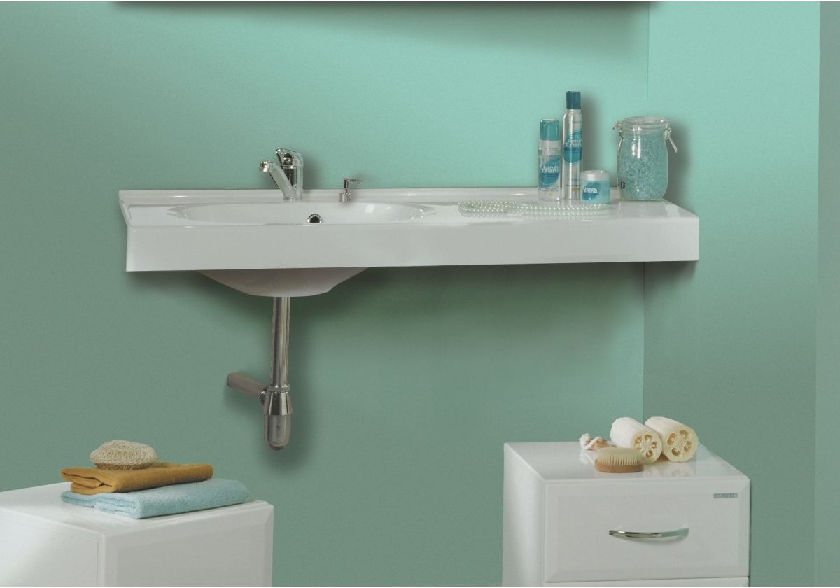 Приобрести раковина отель 1000 мм, материал литьевой мрамор, цвет белый.