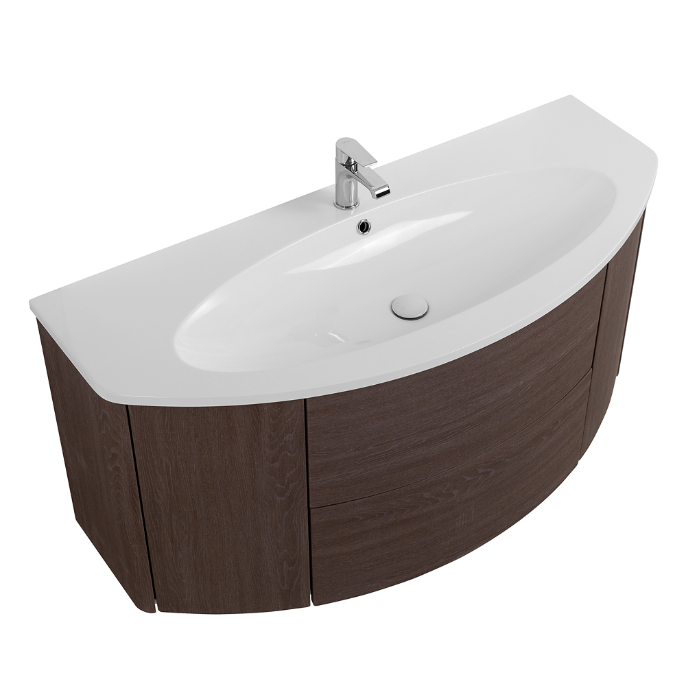 Приобрести cezares тумба подвесная с раковиной eden 121 см rovere scuro soft, коричневая 54408