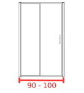 Душевая дверь 90 - 100 см