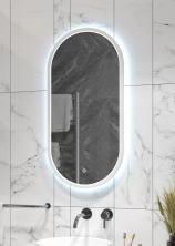 Continent Зеркало с подсветкой Delia White 40х80 см, белое