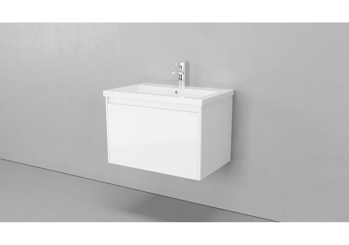 Приобрести тумба подвесная с раковиной velvex klaufs 70 см tpkla.70.1y-616.216, белый