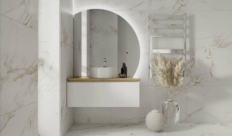 Приобрести jorno зеркало solis 106 см, с подсветкой, датчик движения, белое