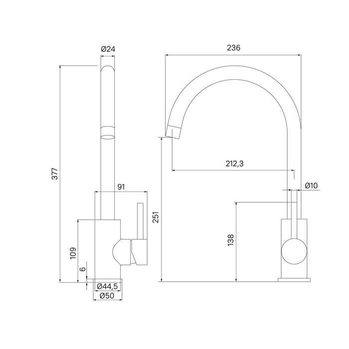 Приобрести iddis смеситель для кухни kitchen 377мм, нержавеющая сталь k05stj0i05