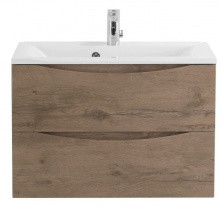 Тумба подвесная с раковиной BelBagno MARINO-650-2C-SO-RN-P 65 см, Rovere Nature