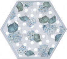 Декор настенный Kerama Marazzi Аньет Dec. Голубой 2 20х23.1