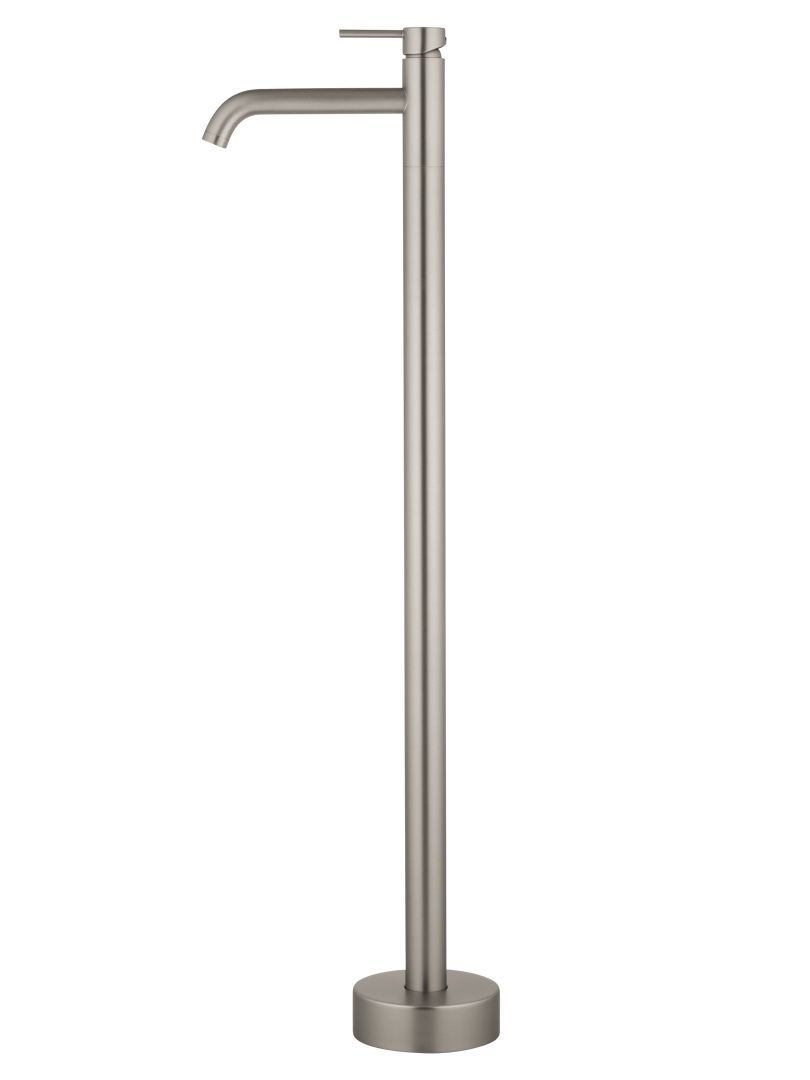 Приобрести смеситель для раковины напольного монтажа wonzon & woghand stick, брашированный никель (ww-88649905-bn)