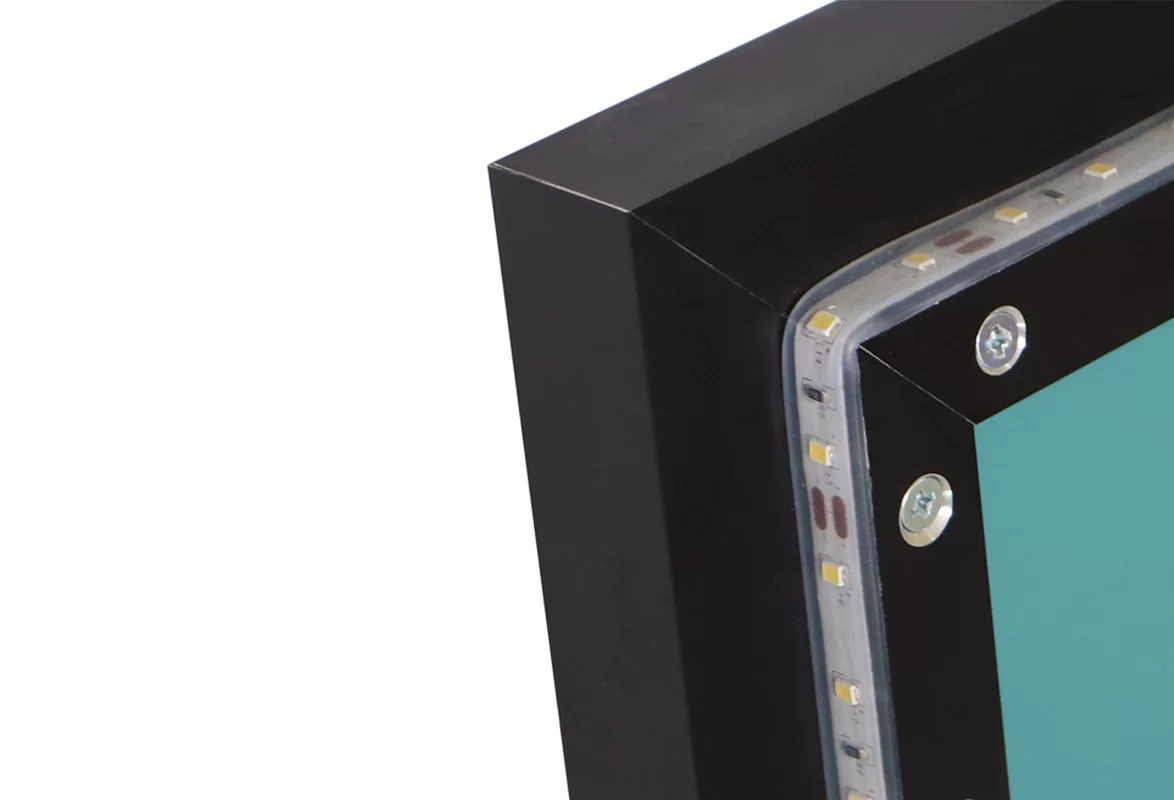 Приобрести continent зеркало с подсветкой meridian black 100х70 см, черное