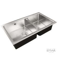 Oulin Кухонная мойка 86х49 см, сатин Oulin OL-S8203