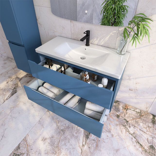 Приобрести caprigo тумба с раковиной forte-smalty 100 см, синяя, эмаль