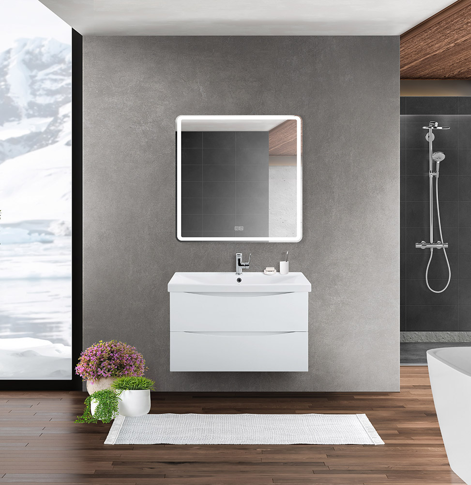 Приобрести belbagno тумба с раковиной marino-cer 80 см, подвесная bianco lucido , белая раковина