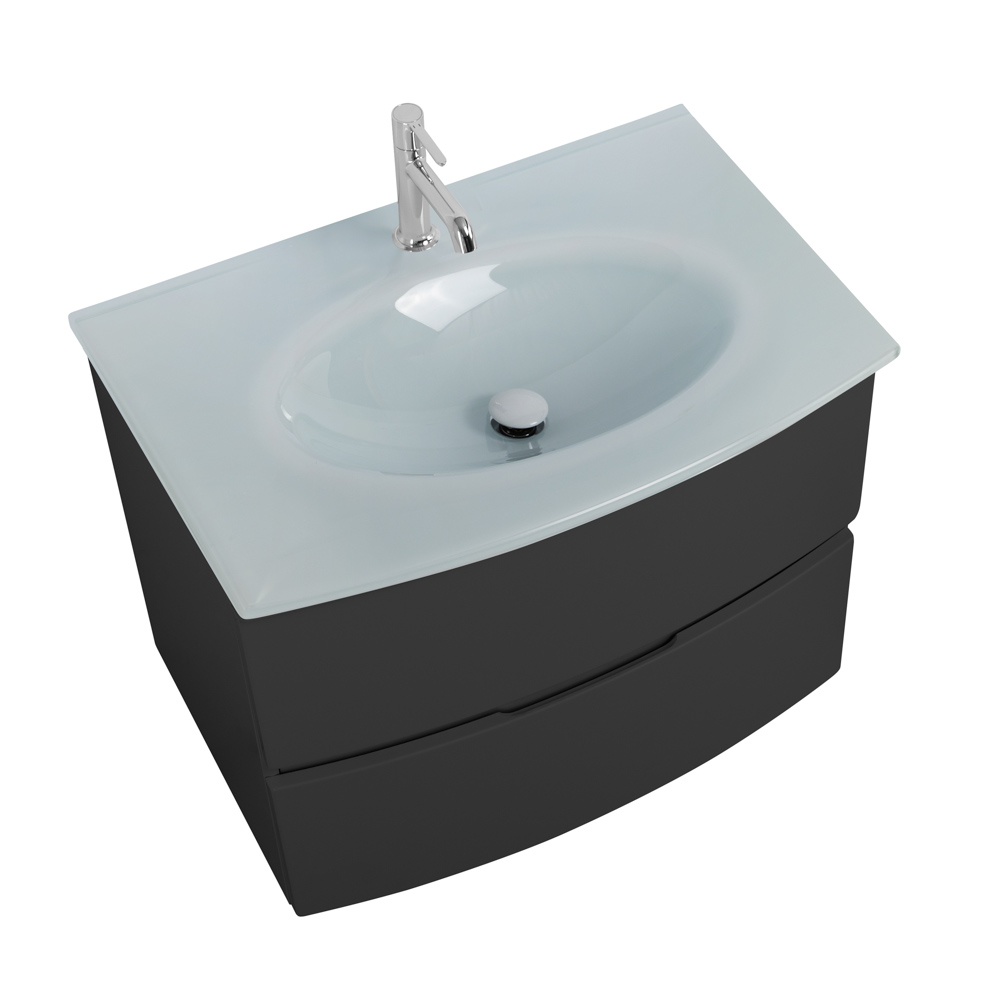 Приобрести cezares тумба подвесная с раковиной elettra 75 см grafite, стекло, графит 55522