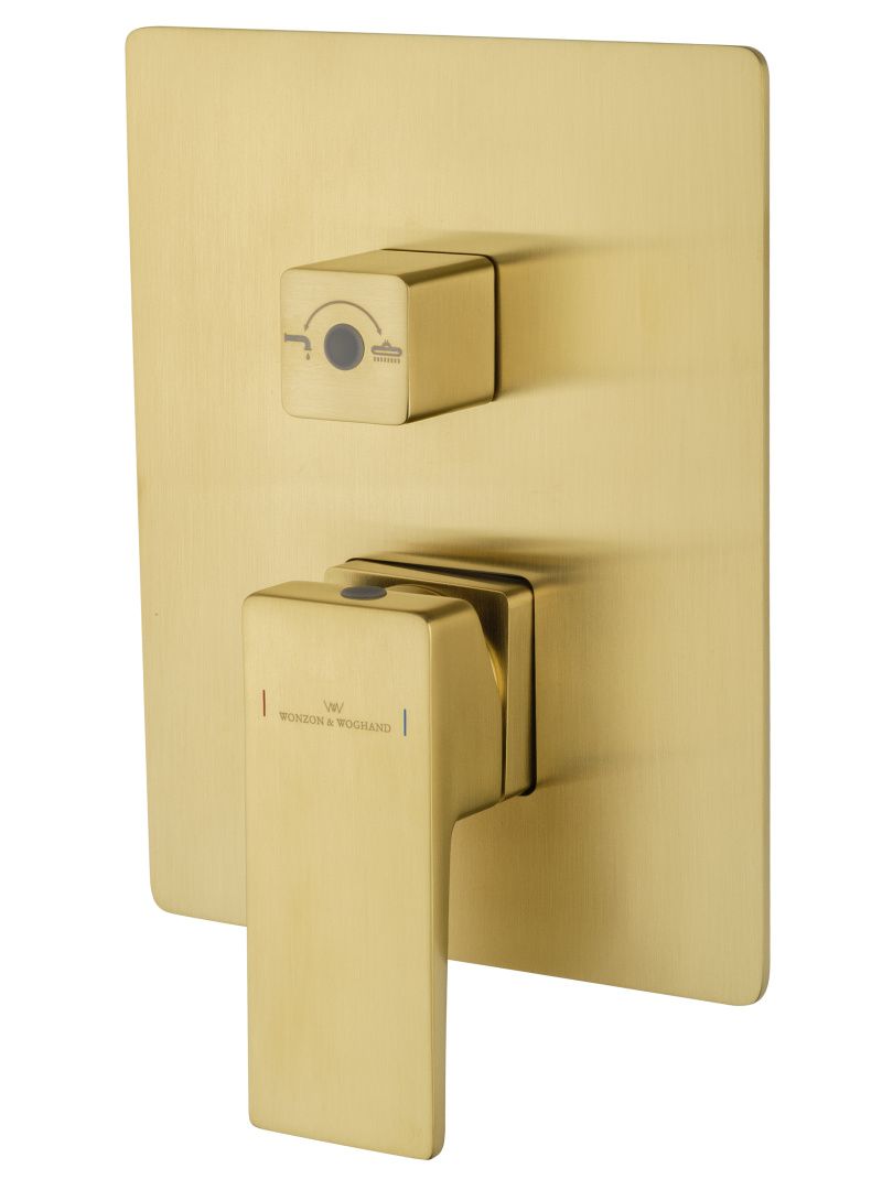 Приобрести душевая система встраиваемая wonzon & woghand cube 2.0, брашированное золото (ww-88087068-bg)