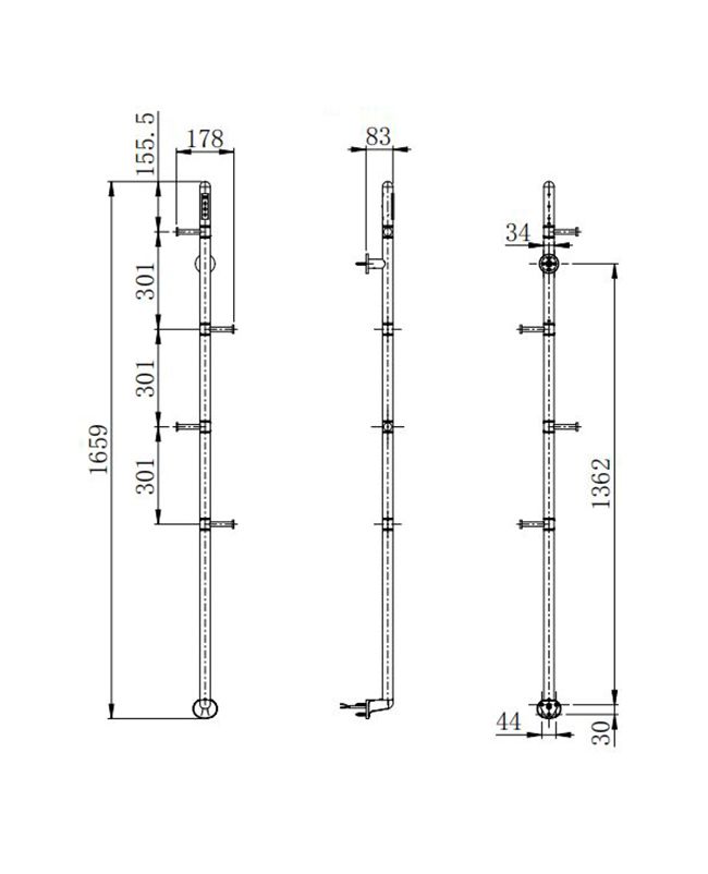 Приобрести полотенцесушитель электрический wonzon & woghand kassel, брашированное золото (ww-al616-bg)