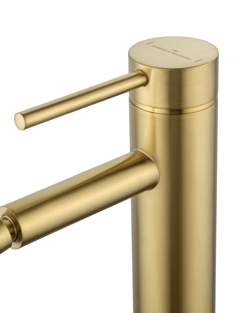 Приобрести смеситель для биде wonzon & woghand stick, брашированное золото (ww-88339017-bg)