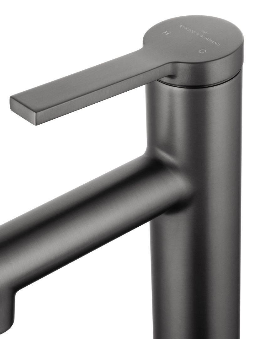 Приобрести смеситель для раковины с функцией полоскания wonzon & woghand, темный графит (ww-h1017-bgg)