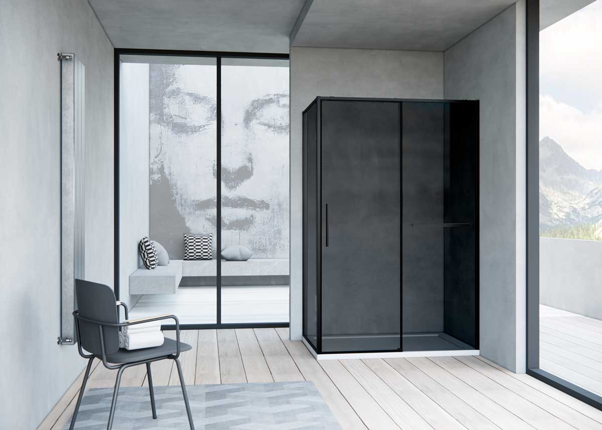 Приобрести vincea душевое ограждение slim soft 90х120 см, тонированное, черное vsr-1ss9012cgb