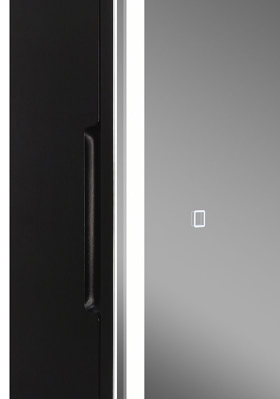 Приобрести continent пенал подвесной с подсветкой mirror box black 160 см, сенсорный включатель, черный
