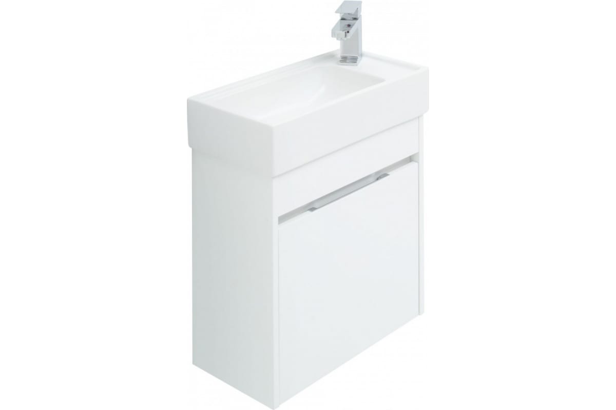 Приобрести aquanet тумба с раковиной лидс 50 см, белая