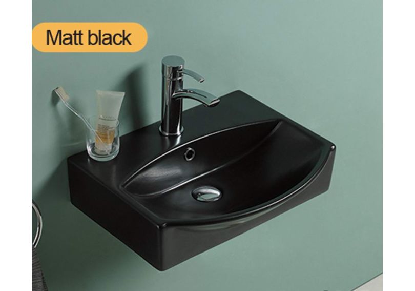 Приобрести раковина подвесная ceramalux 50 см 78014смв, чёрный